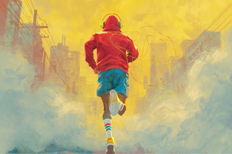 Pound For Pound bg Running Headphones Painterly